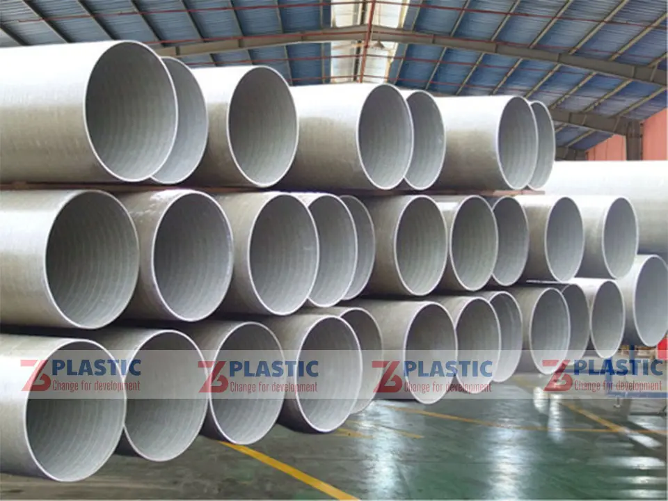 Ống composite FRP chất lượng cao, sản xuất tại nhà máy của 76 Plastic.