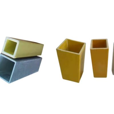 76 Plastic Fiber-Reinforced Polymer (FRP) Square and Rectangular Tubes, High-Strength Composite Material.