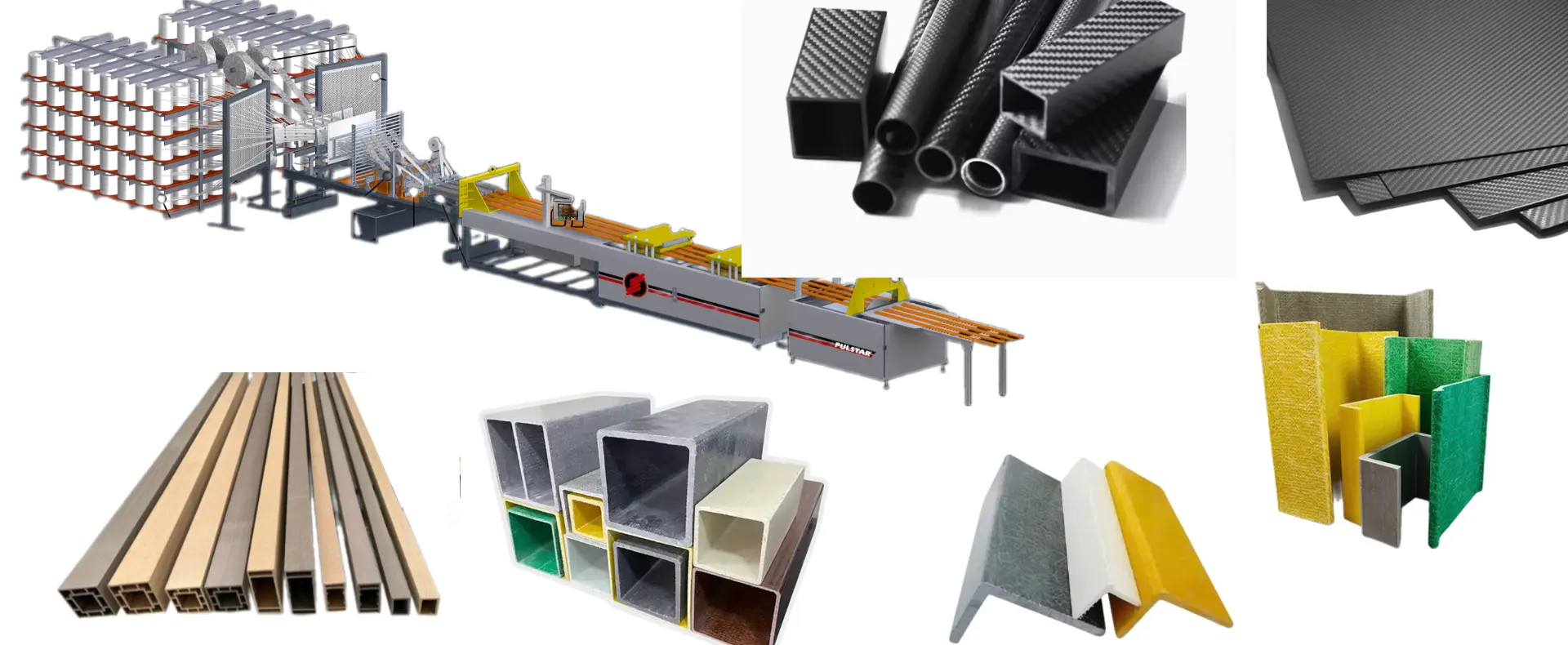 FRP square tubes and rectangular fiberglass profiles manufactured through the pultrusion process