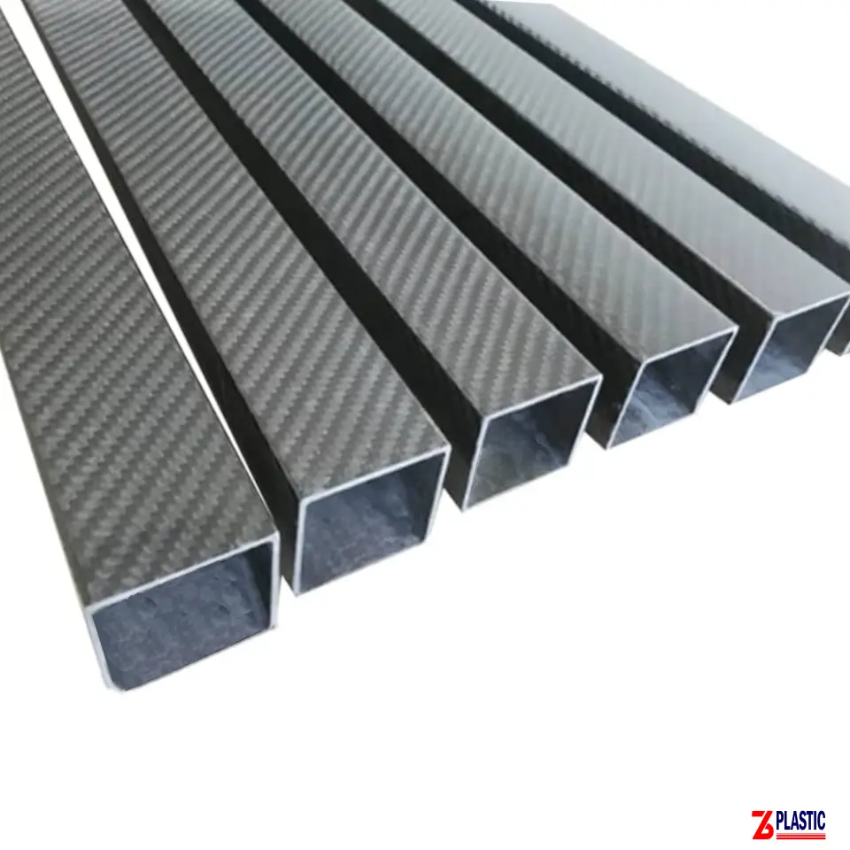 High-strength carbon fiber square tubing from 76Plastic in Vietnam