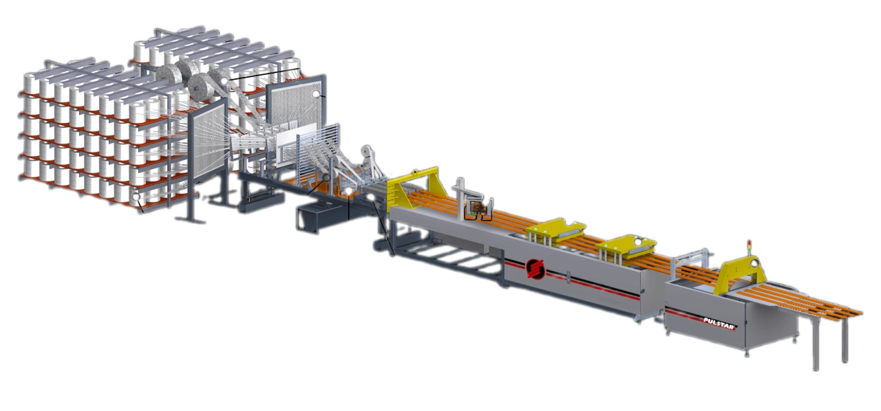Advanced FRP pultrusion production line manufacturing fiberglass structural profiles