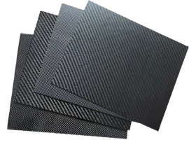 Carbon fiber sheets with different surface patterns and laminate configurations